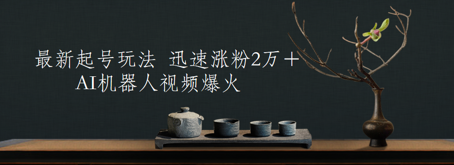最新起号玩法，AI机器人视频爆火，迅速涨粉2万＋风钥吧-网创项目资源站-副业项目-创业项目-搞钱项目风钥吧
