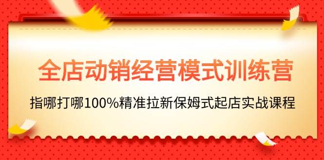 全店动销-经营模式训练营，指哪打哪100%精准拉新保姆式起店实战课程风钥吧-网创项目资源站-副业项目-创业项目-搞钱项目风钥吧