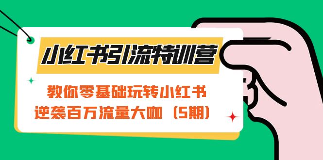 小红书引流特训营-第5期：教你零基础玩转小红书，逆袭百万流量大咖风钥吧-网创项目资源站-副业项目-创业项目-搞钱项目风钥吧