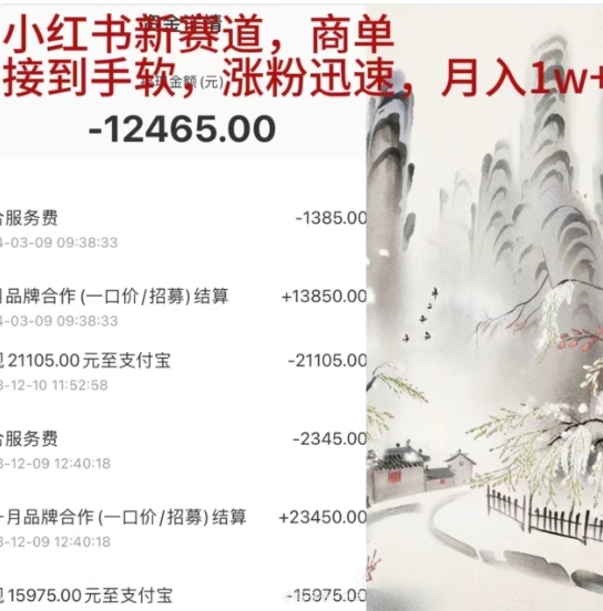 小红书新赛道，商单接到手软，涨粉迅速，一个月1w+风钥吧-网创项目资源站-副业项目-创业项目-搞钱项目风钥吧