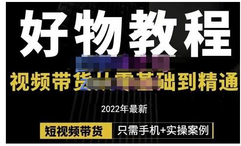 锅锅老师好物分享课程：短视频带货从零基础到精通，只需手机+实操风钥吧-网创项目资源站-副业项目-创业项目-搞钱项目风钥吧