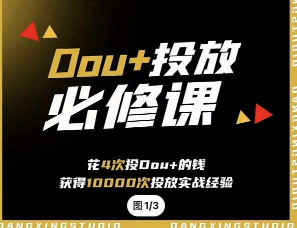 代同学DOU+投放训练营，用付费流量撬动大额自然流量，过得超额变现转化风钥吧-网创项目资源站-副业项目-创业项目-搞钱项目风钥吧
