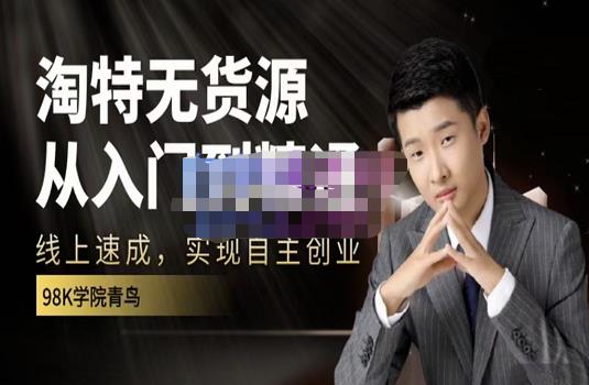 98k学院的淘特无货源线上速成课，从入门到精通，让你最小投入，最高回报风钥吧-网创项目资源站-副业项目-创业项目-搞钱项目风钥吧