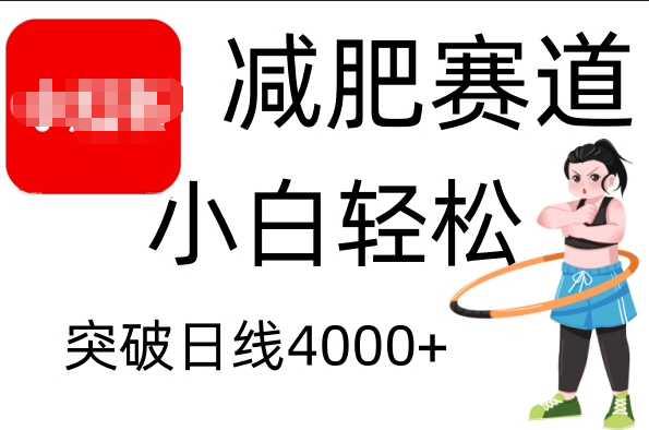 小红书减肥赛道,小白轻松日利润4000+风钥吧-网创项目资源站-副业项目-创业项目-搞钱项目风钥吧