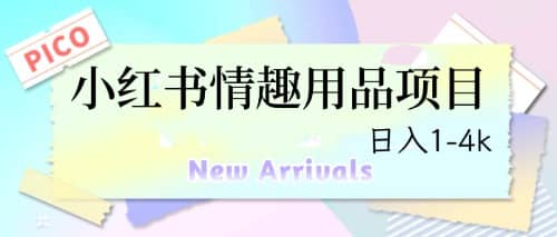 最新小红书情趣用品项目，日入1-4k风钥吧-网创项目资源站-副业项目-创业项目-搞钱项目风钥吧