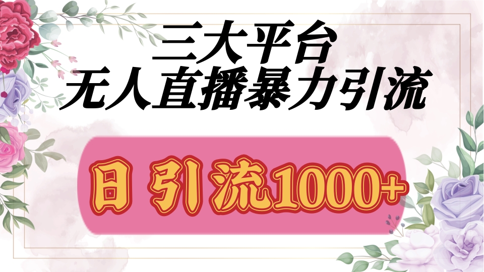 抖音，快手，视频号全平台通用，无人直播引流法，利用图片,模板,整套话术挂机全天支持矩阵操作，无限设备多开，超暴力引流，1000+高质量精准创业粉风钥吧-网创项目资源站-副业项目-创业项目-搞钱项目风钥吧