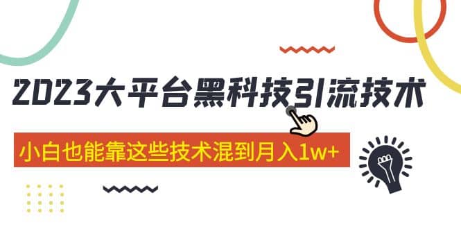 价值4899的2023大平台黑科技引流技术 29节课风钥吧-网创项目资源站-副业项目-创业项目-搞钱项目风钥吧