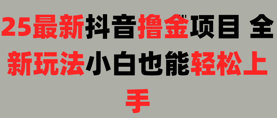 25最新抖音直播撸金项目，小白也能轻松上手！风钥吧-网创项目资源站-副业项目-创业项目-搞钱项目风钥吧