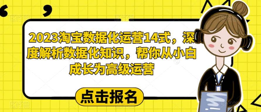 2023淘宝数据化-运营 14式，深度解析数据化知识，帮你从小白成长为高级运营风钥吧-网创项目资源站-副业项目-创业项目-搞钱项目风钥吧