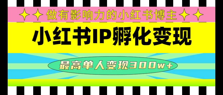 某收费培训-小红书IP孵化变现：做有影响力的小红书博主风钥吧-网创项目资源站-副业项目-创业项目-搞钱项目风钥吧