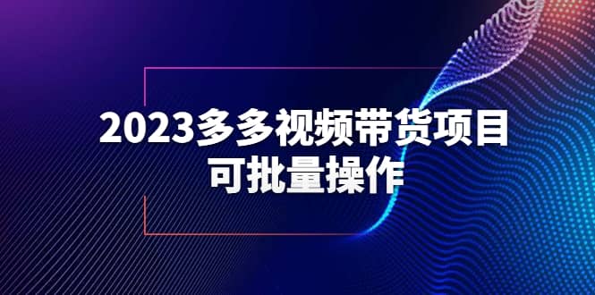 2023多多视频带货项目，可批量操作【保姆级教学】风钥吧-网创项目资源站-副业项目-创业项目-搞钱项目风钥吧