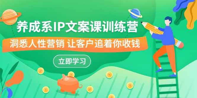 养成系-IP文案课训练营，文案心法的天花板 洞悉人性营销 让客户追着你收钱风钥吧-网创项目资源站-副业项目-创业项目-搞钱项目风钥吧