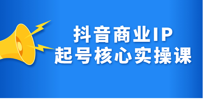 抖音商业IP起号核心实操课，带你玩转算法，流量，内容，架构，变现风钥吧-网创项目资源站-副业项目-创业项目-搞钱项目风钥吧