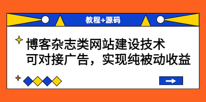 博客杂志类网站建设技术，可对接广告，实现纯被动收益（教程+源码）风钥吧-网创项目资源站-副业项目-创业项目-搞钱项目风钥吧