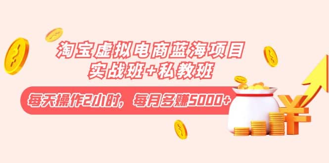 淘宝虚拟电商蓝海项目实战班+私教班风钥吧-网创项目资源站-副业项目-创业项目-搞钱项目风钥吧