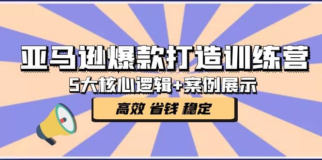 亚马逊爆款打造训练营：5大核心逻辑+案例展示 打造爆款链接 高效 省钱 稳定风钥吧-网创项目资源站-副业项目-创业项目-搞钱项目风钥吧