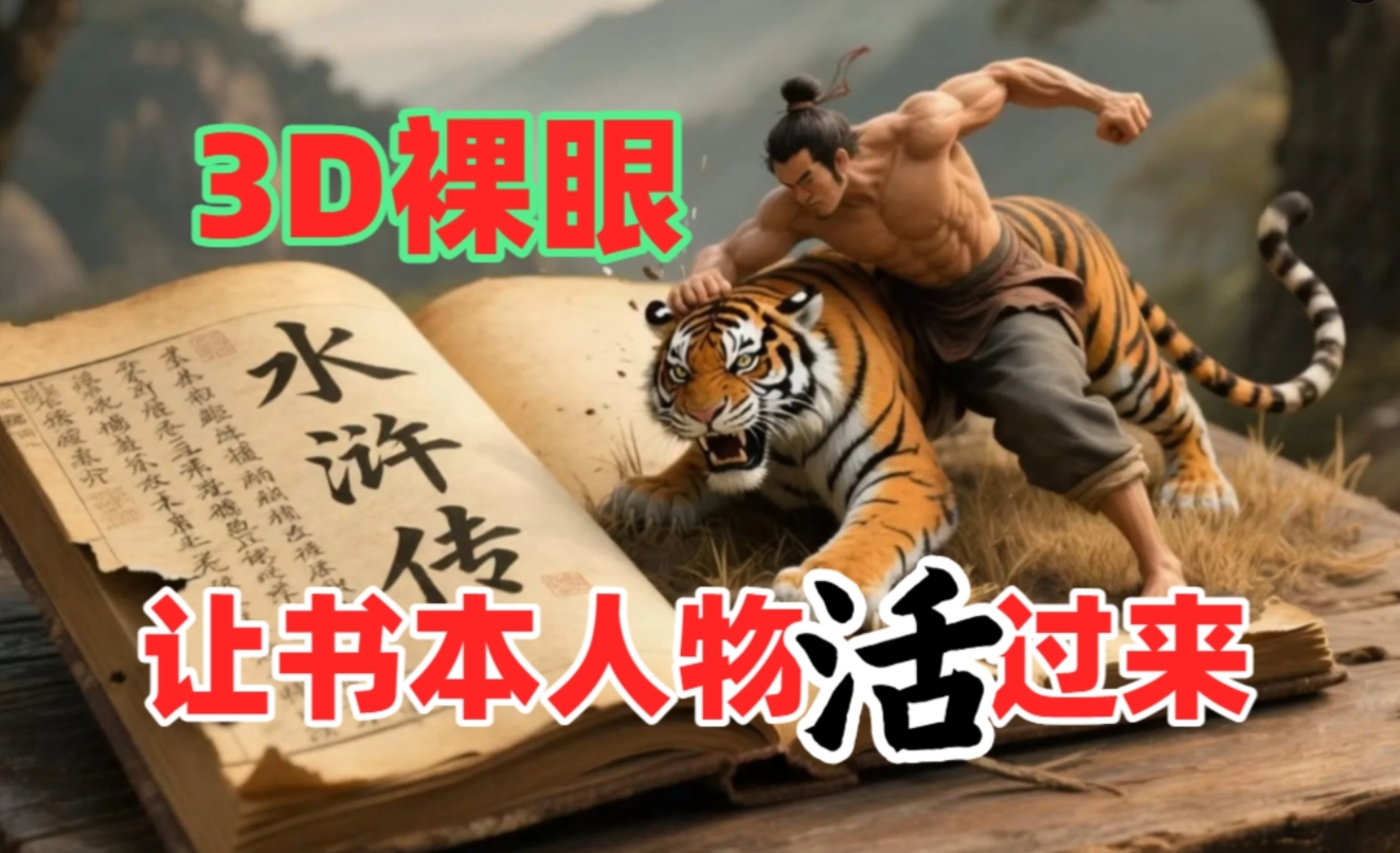书本人物裸眼3D视频，一条视频收益过千，保姆级教程风钥吧-网创项目资源站-副业项目-创业项目-搞钱项目风钥吧