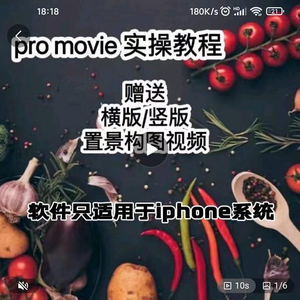 漆十二美食摄影，25​节promovie实操高手课节风钥吧-网创项目资源站-副业项目-创业项目-搞钱项目风钥吧