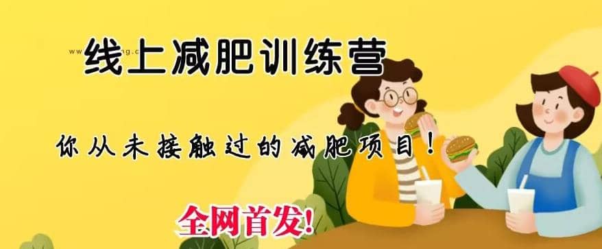 线上减肥训练营，足不出户，仅靠拉几个社群，发几条朋友圈，就可以月实现入五位【揭秘】风钥吧-网创项目资源站-副业项目-创业项目-搞钱项目风钥吧