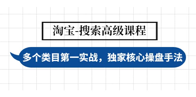淘宝-搜索高级课程：多个类目第一实战，独家核心操盘手法风钥吧-网创项目资源站-副业项目-创业项目-搞钱项目风钥吧