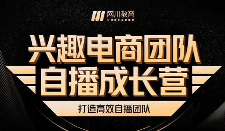 兴趣电商团队自播成长营，解密直播流量获取承接放大的核心密码风钥吧-网创项目资源站-副业项目-创业项目-搞钱项目风钥吧