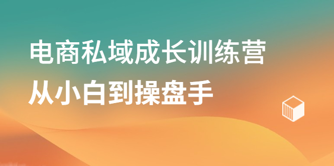 电商私域成长训练营，从小白到操盘手风钥吧-网创项目资源站-副业项目-创业项目-搞钱项目风钥吧