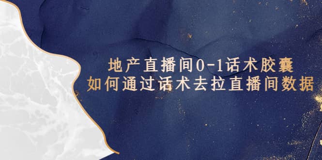 地产-直播间0-1话术胶囊，知道怎么通过话术去拉直播间数据风钥吧-网创项目资源站-副业项目-创业项目-搞钱项目风钥吧