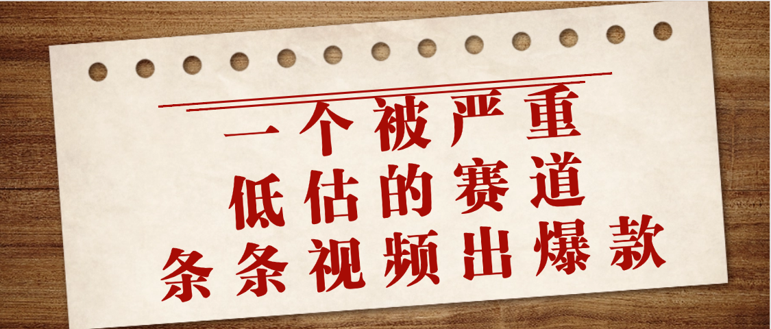 一个被严重低估的赛道，条条视频出爆款，一个月变现3万+风钥吧-网创项目资源站-副业项目-创业项目-搞钱项目风钥吧