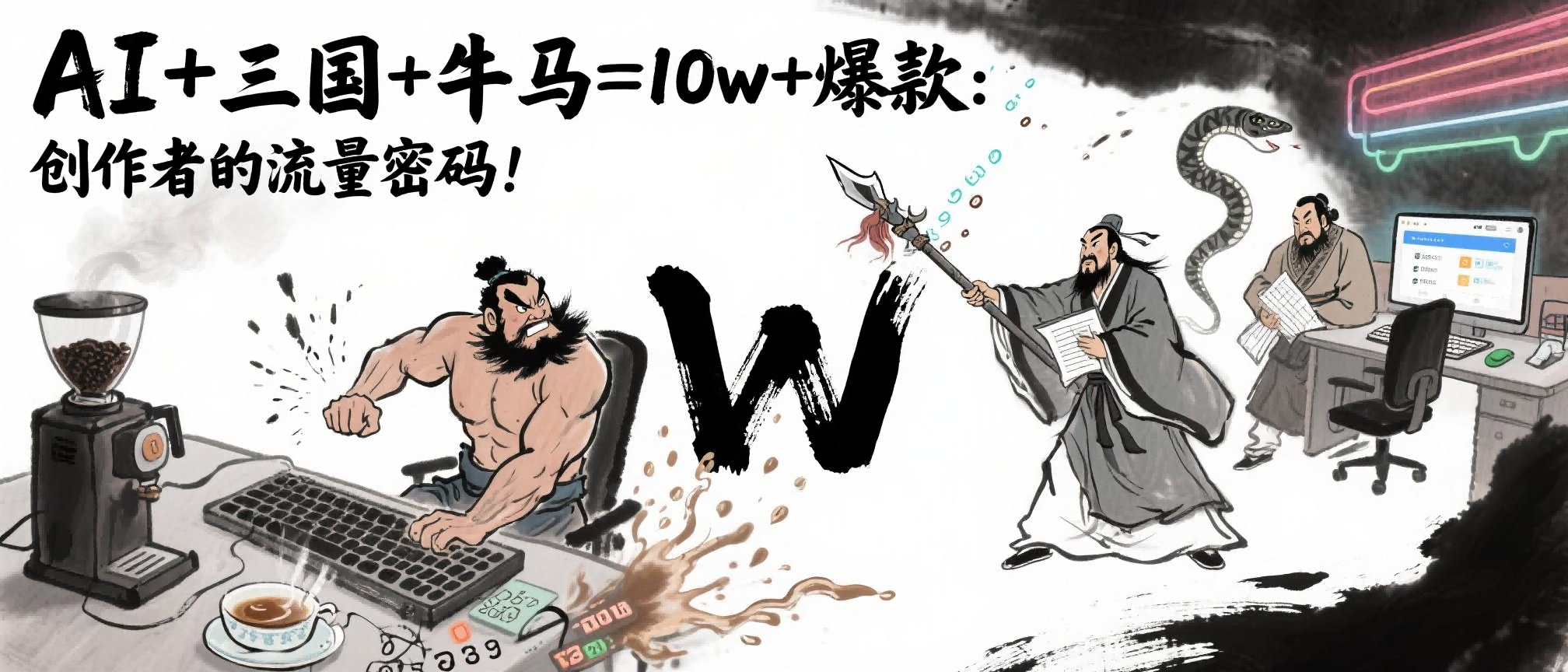 AI+三国+牛马=10w+爆款：创作者的流量密码！风钥吧-网创项目资源站-副业项目-创业项目-搞钱项目风钥吧