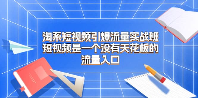 淘系短视频引爆流量实战班，短视频是一个没有天花板的流量入口风钥吧-网创项目资源站-副业项目-创业项目-搞钱项目风钥吧