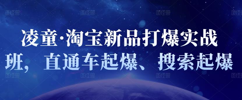 凌童·淘宝新品打爆实战班，直通车起爆、搜索起爆风钥吧-网创项目资源站-副业项目-创业项目-搞钱项目风钥吧