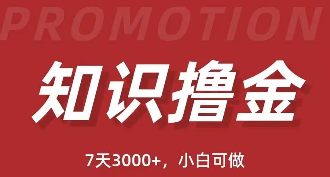抖音知识撸金项目：执行力强当天见收益(教程+资料)风钥吧-网创项目资源站-副业项目-创业项目-搞钱项目风钥吧