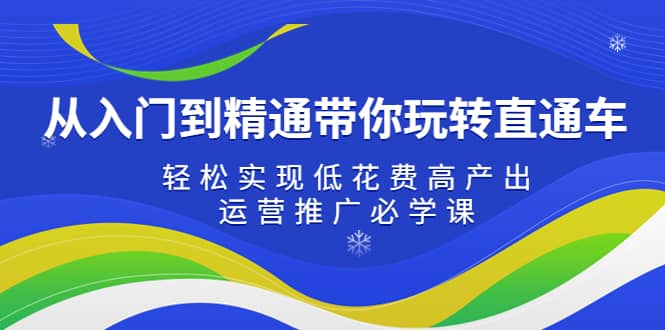 从入门到精通带你玩转直通车：轻松实现低花费高产出，35节运营推广必学课风钥吧-网创项目资源站-副业项目-创业项目-搞钱项目风钥吧