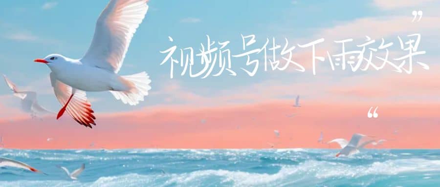 视频号做下雨视频一个账号一周涨粉10W+年入100w风钥吧-网创项目资源站-副业项目-创业项目-搞钱项目风钥吧