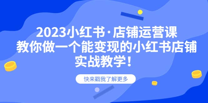 2023小红书·店铺运营课，教你做一个能变现的小红书店铺，20节-实战教学风钥吧-网创项目资源站-副业项目-创业项目-搞钱项目风钥吧