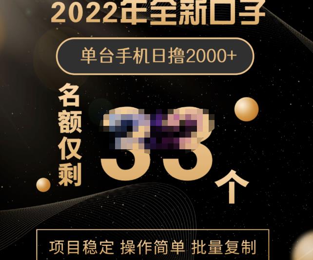 2022年全新口子，手机批量搬砖玩法，一部手机日撸2000+风钥吧-网创项目资源站-副业项目-创业项目-搞钱项目风钥吧