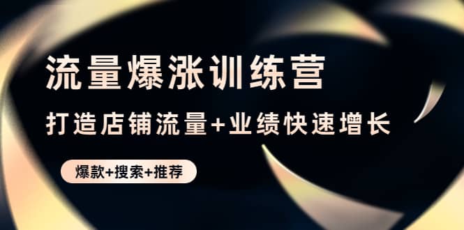 流量爆涨训练营：打造店铺流量+业绩快速增长 (爆款+搜索+推荐)风钥吧-网创项目资源站-副业项目-创业项目-搞钱项目风钥吧