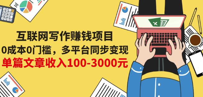 互联网写作赚钱项目：0成本0门槛，多平台同步变现，单篇文章收入100-3000元风钥吧-网创项目资源站-副业项目-创业项目-搞钱项目风钥吧