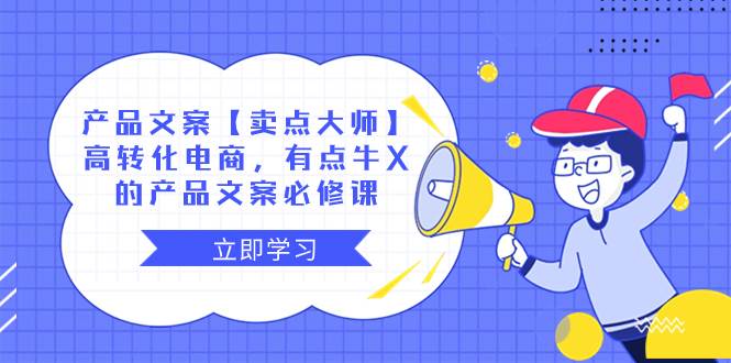 产品文案【卖点大师】高转化电商，有点牛X的 产品文案必修课风钥吧-网创项目资源站-副业项目-创业项目-搞钱项目风钥吧