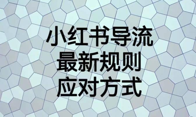小红书导流最新规则应对方式【揭秘】风钥吧-网创项目资源站-副业项目-创业项目-搞钱项目风钥吧
