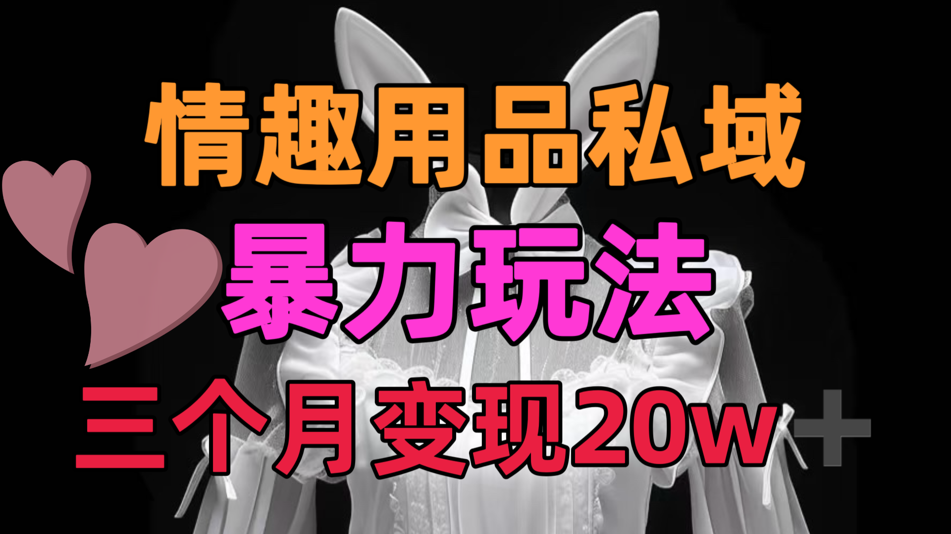 情趣用品私域，25年最新暴力玩法，三个月变现20w➕风钥吧-网创项目资源站-副业项目-创业项目-搞钱项目风钥吧