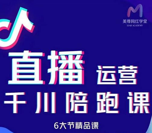 美尊-抖音直播运营千川系统课：直播​运营规划、起号、主播培养、千川投放等风钥吧-网创项目资源站-副业项目-创业项目-搞钱项目风钥吧
