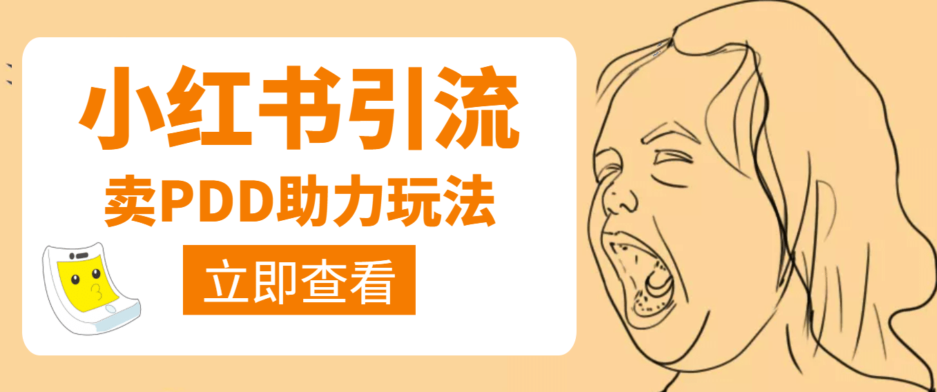 利用小红书卖拼多多助力风钥吧-网创项目资源站-副业项目-创业项目-搞钱项目风钥吧