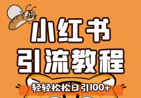 小红书运营引流全系列课程，每天引流100精准粉风钥吧-网创项目资源站-副业项目-创业项目-搞钱项目风钥吧