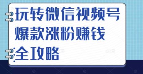 玩转微信视频号爆款涨粉赚钱全攻略，让你快速抓住流量风口，收获红利财富风钥吧-网创项目资源站-副业项目-创业项目-搞钱项目风钥吧