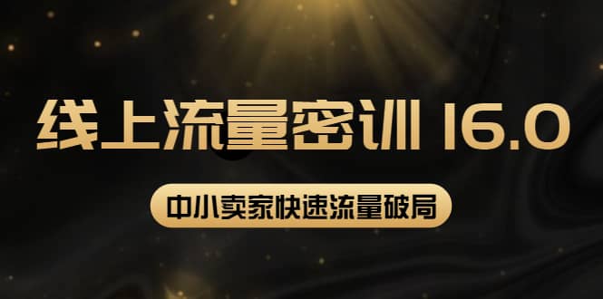 2022秋秋线上流量密训16.0：包含 暴力引流10W+中小卖家流量破局技巧 等等！风钥吧-网创项目资源站-副业项目-创业项目-搞钱项目风钥吧