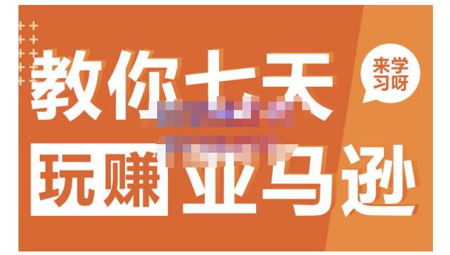 晟尧跨境·教你七天玩赚亚马逊，教你轻松玩赚亚马逊，适合小白学习风钥吧-网创项目资源站-副业项目-创业项目-搞钱项目风钥吧