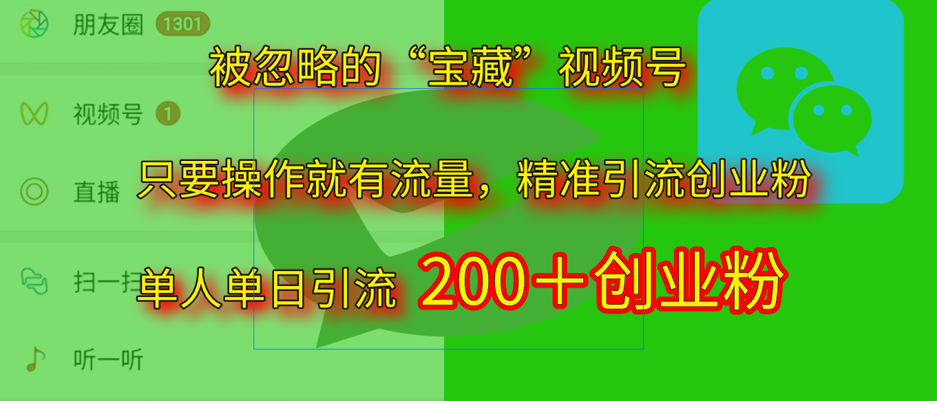 2025.5月最新被忽略的“宝藏”视频号，精准日引流200+风钥吧-网创项目资源站-副业项目-创业项目-搞钱项目风钥吧