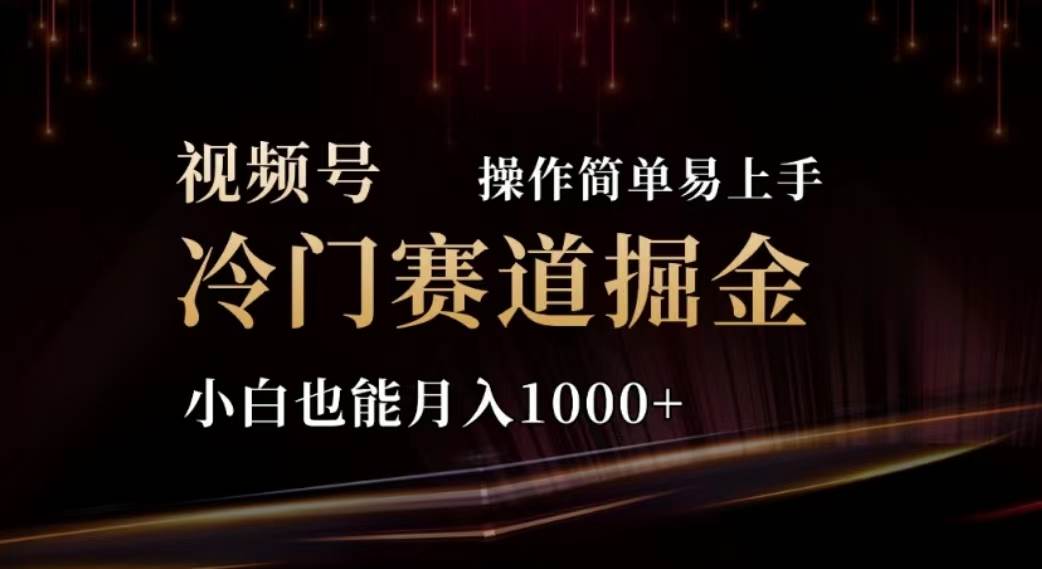 2024视频号冷门赛道掘金，操作简单轻松上手，小白也能月入1000+风钥吧-网创项目资源站-副业项目-创业项目-搞钱项目风钥吧