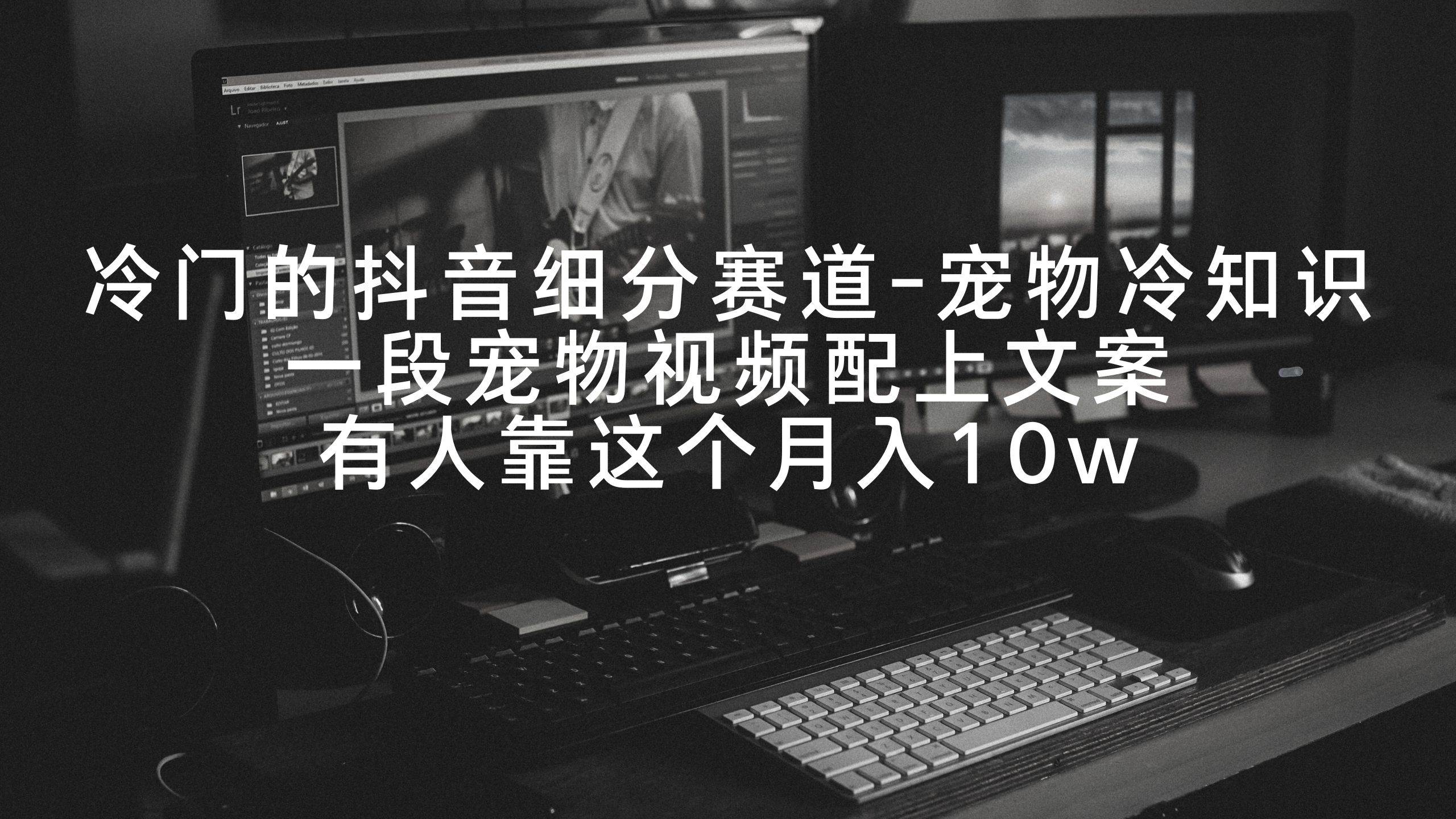 冷门的抖音细分赛道-宠物冷知识，一段宠物视频配上文案，有人靠这个月入10w风钥吧-网创项目资源站-副业项目-创业项目-搞钱项目风钥吧